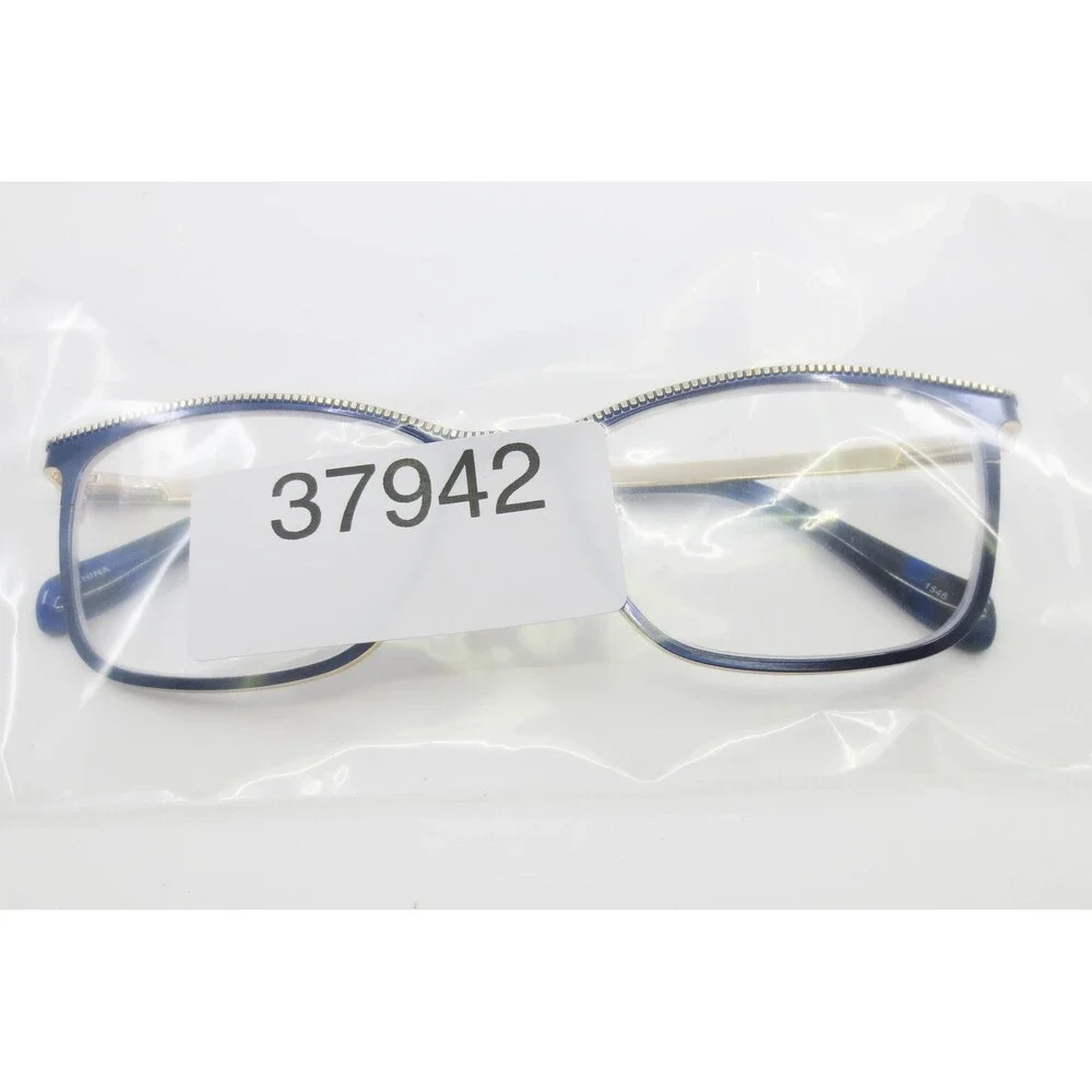 Chelsea Morgan CM 20228 Navy Gold Cat Eye Eyeglasses Frames 53-16-140